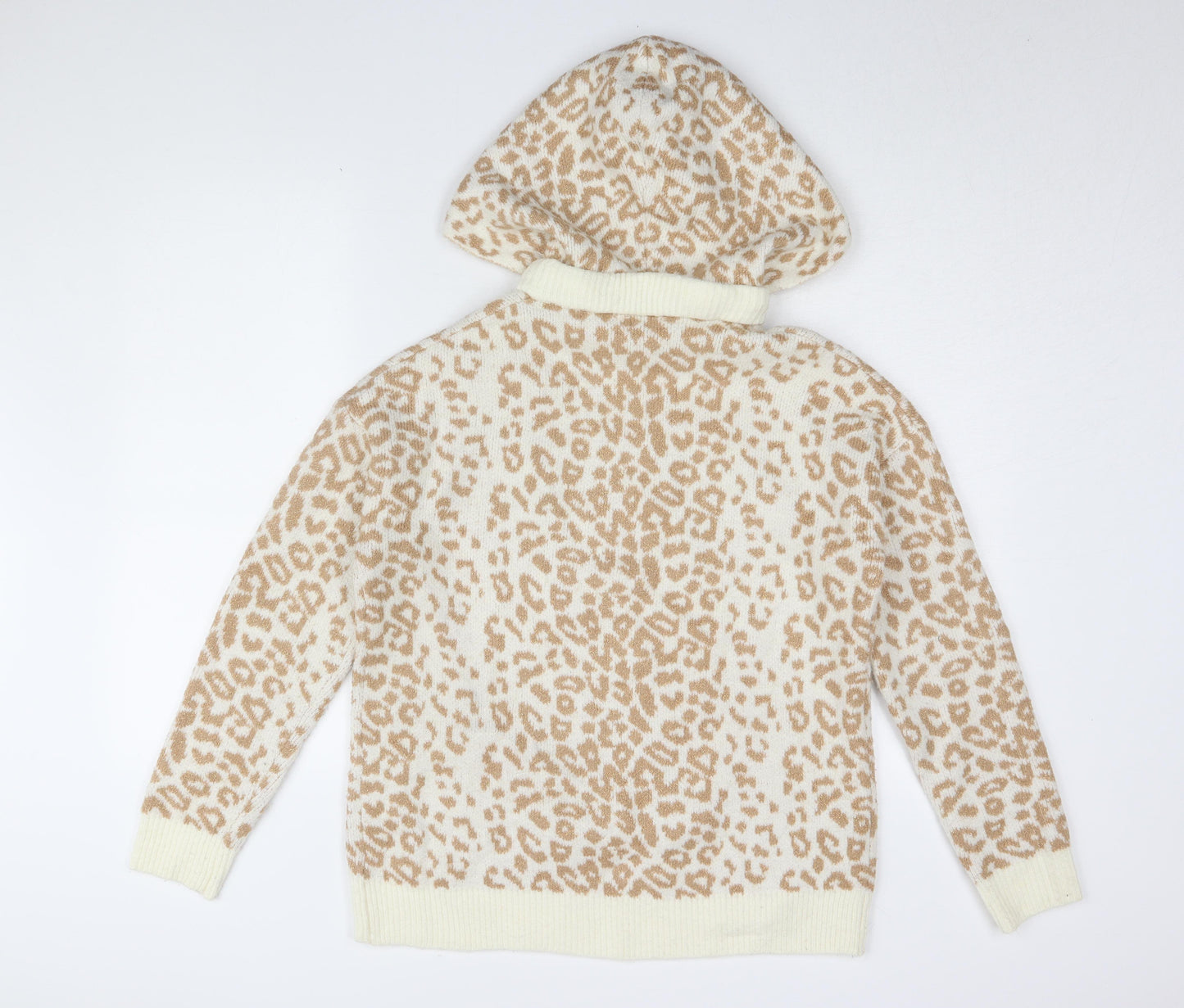 Falmer Heritage Women's Beige Animal Print Hoodie, Size S