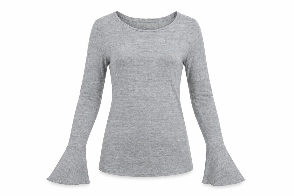 Womens UK Size S United Colors of Benetton Grey Basic T-Shirt