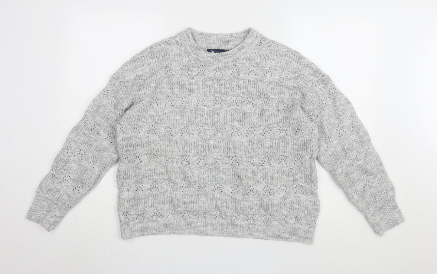 Womens UK Size 12 Crew Clothing Company Grey Jumper Jumper