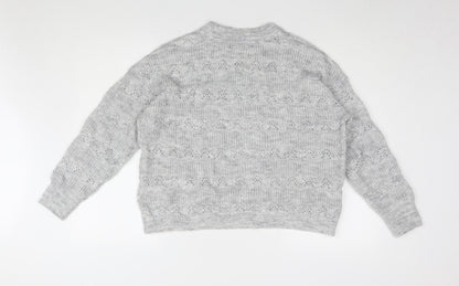 Womens UK Size 12 Crew Clothing Company Grey Jumper Jumper