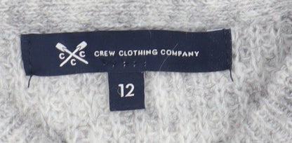 Womens UK Size 12 Crew Clothing Company Grey Jumper Jumper