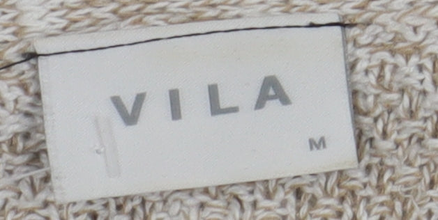 Womens UK Size M VILA Beige Cardigan Jumper