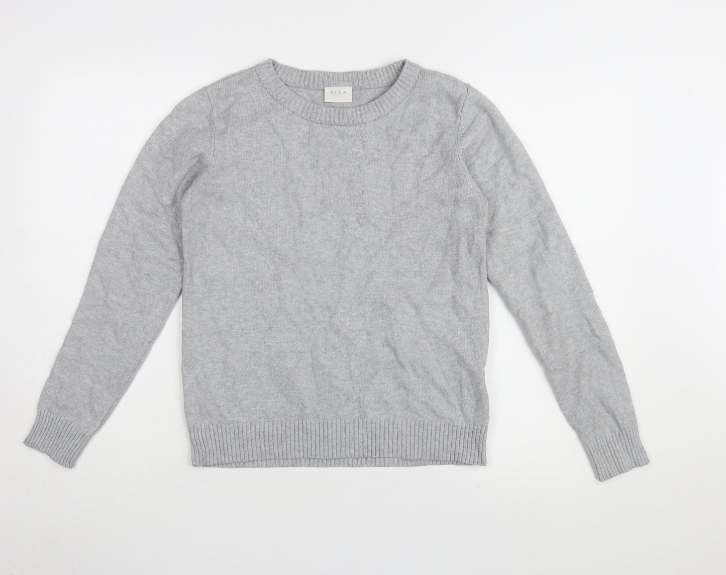 Womens UK Size S VILA Grey Pullover Jumper