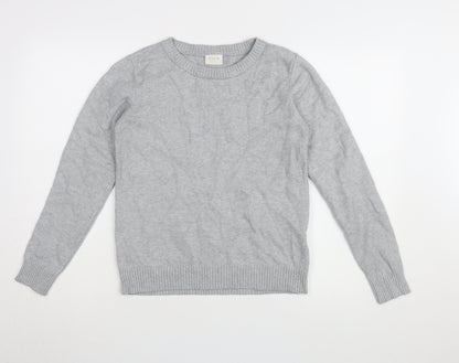 Womens UK Size S VILA Grey Pullover Jumper