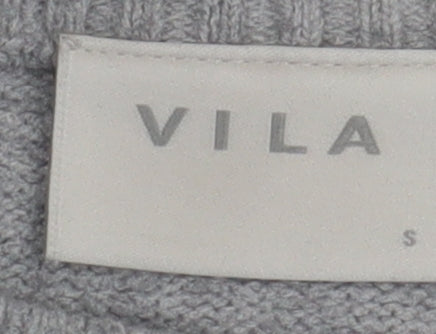 Womens UK Size S VILA Grey Pullover Jumper