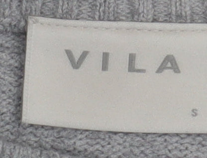 Womens UK Size S VILA Grey Pullover Jumper