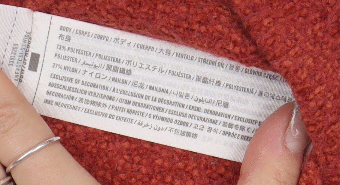 Womens UK Size XS Hollister Red Cardigan Jumper