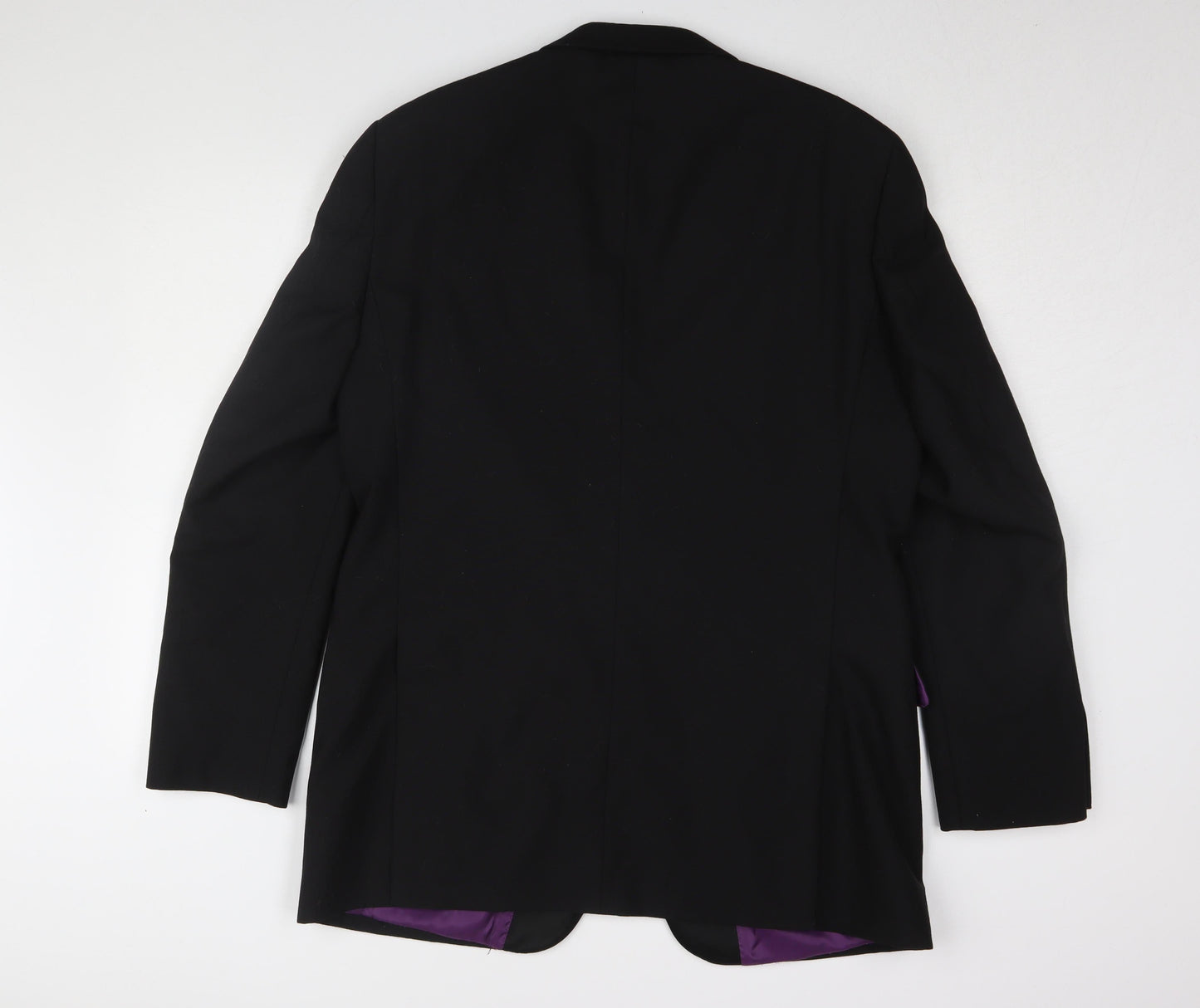 Mens UK Size 42 Charlton Gray Regular Black Suit Tuxedo