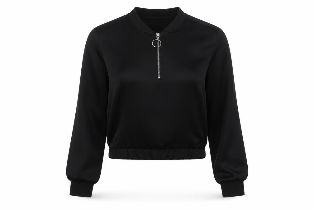 H&M Women's Black Jersey Long Sleeve Top