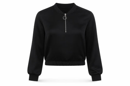 H&M Women's Black Jersey Long Sleeve Top