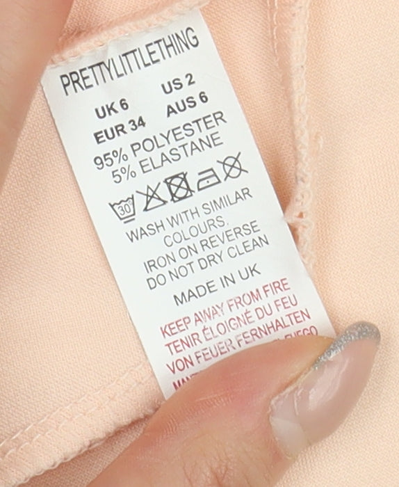 PrettyLittleThing Women's Pink Flare Skirt Size 6