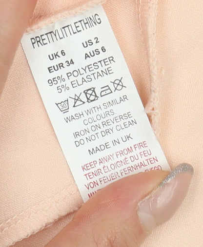 PrettyLittleThing Women's Pink Flare Skirt Size 6