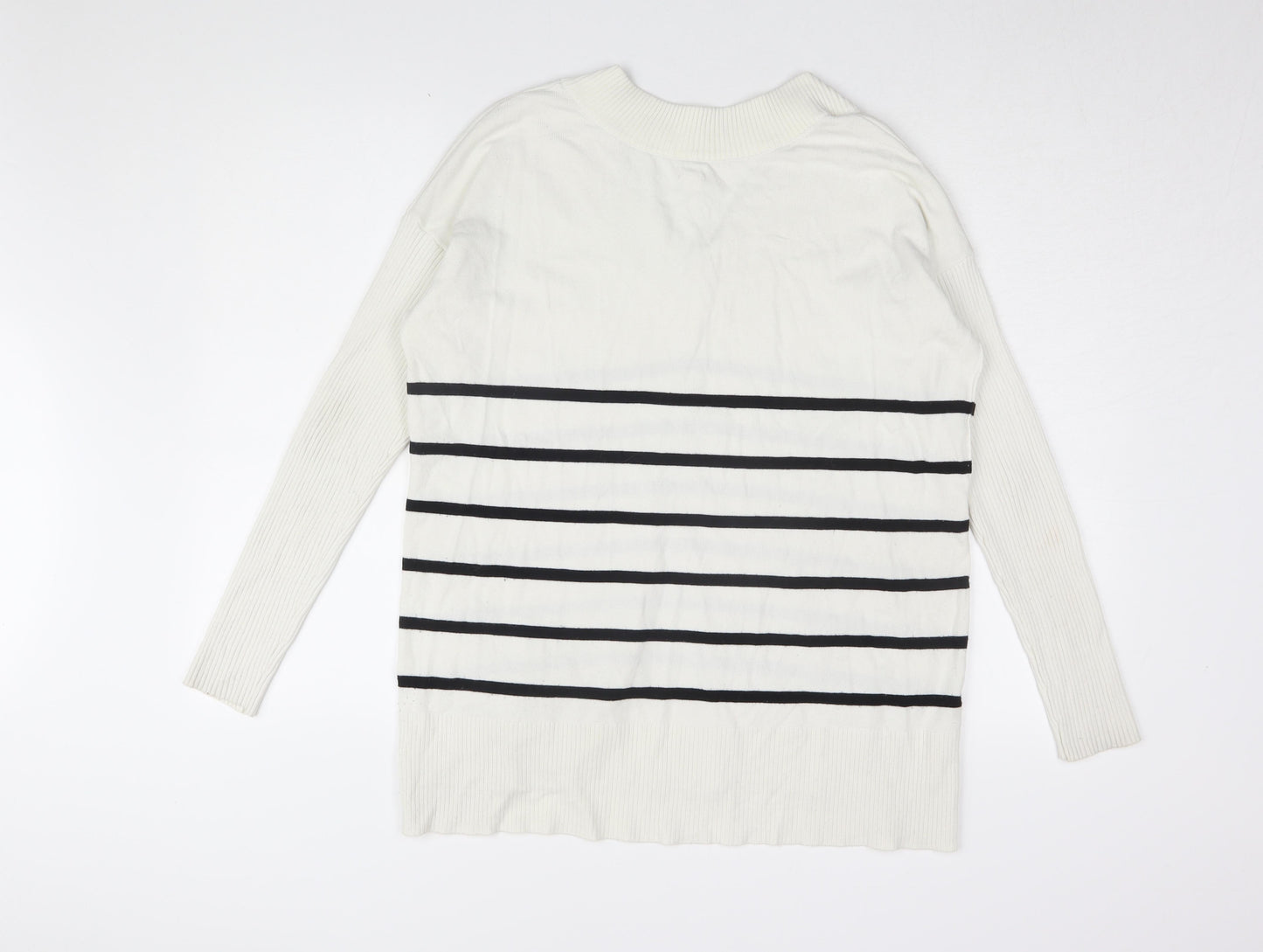 Womens UK Size S River Island White Pullover Jumper