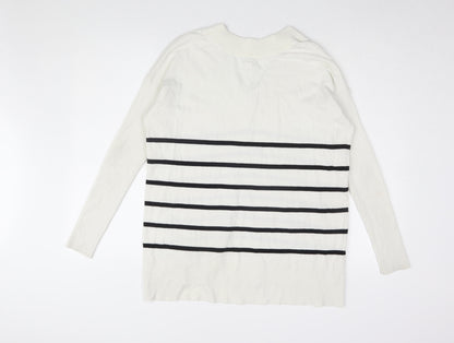 Womens UK Size S River Island White Pullover Jumper