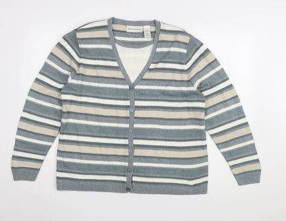 Womens UK Size M Alfred Dunner Multicoloured Cardigan Jumper