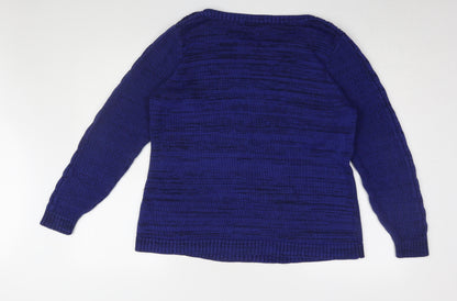 Womens UK Size M Bm Collection Blue Pullover Jumper