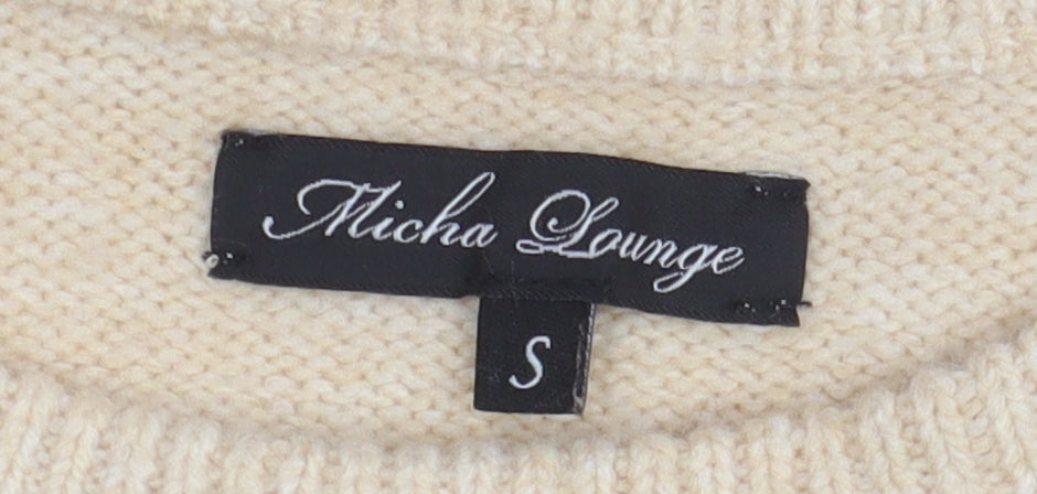 Womens UK Size S Micha Lounge Beige Pullover Jumper