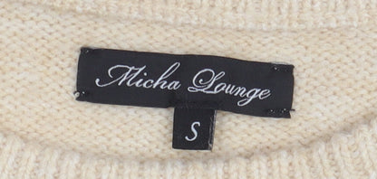 Womens UK Size S Micha Lounge Beige Pullover Jumper