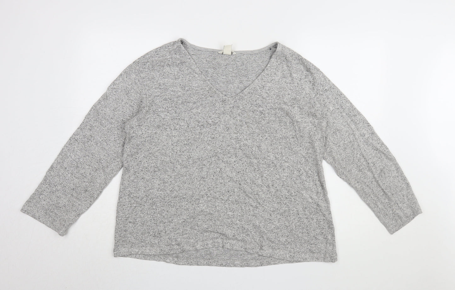 Womens UK Size L H&M Grey Basic Blouse
