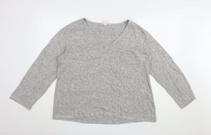 Womens UK Size L H&M Grey Basic Blouse