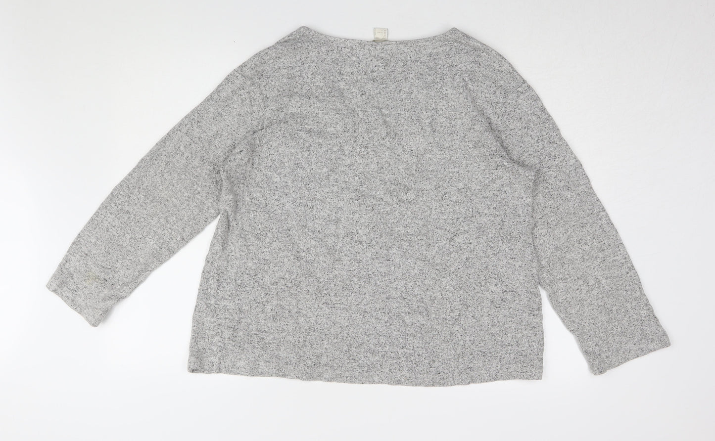 Womens UK Size L H&M Grey Basic Blouse
