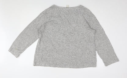 Womens UK Size L H&M Grey Basic Blouse