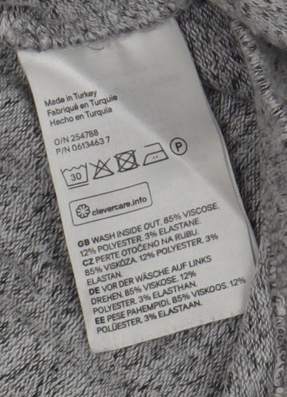 Womens UK Size L H&M Grey Basic Blouse