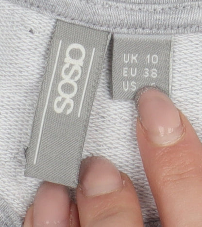 Womens UK Size 10 ASOS Grey Pullover Sweatshirt