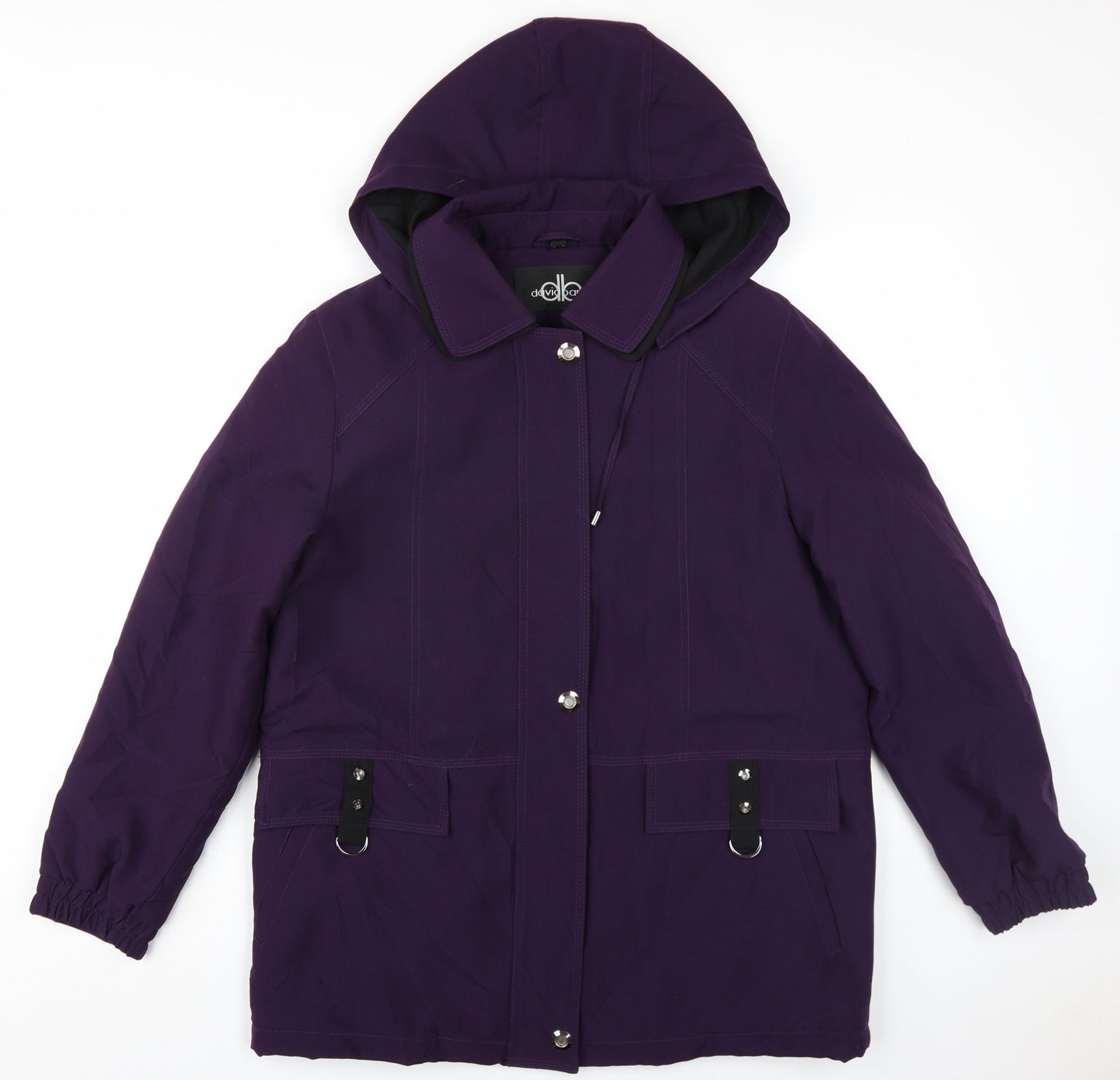 Womens UK Size 14 David Barry Purple Parka Coat
