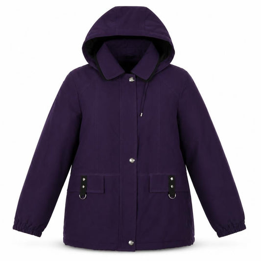 Womens UK Size 14 David Barry Purple Parka Coat