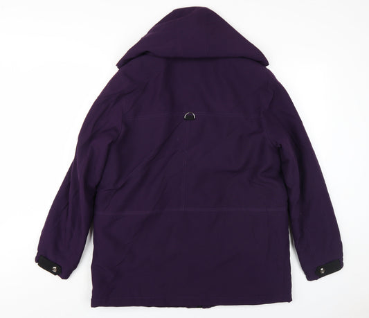 Womens UK Size 14 David Barry Purple Parka Coat