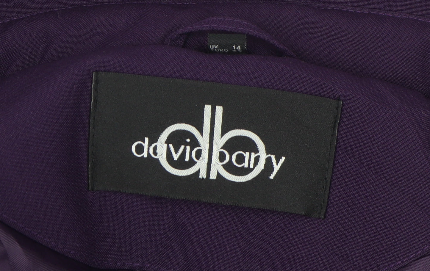 Womens UK Size 14 David Barry Purple Parka Coat