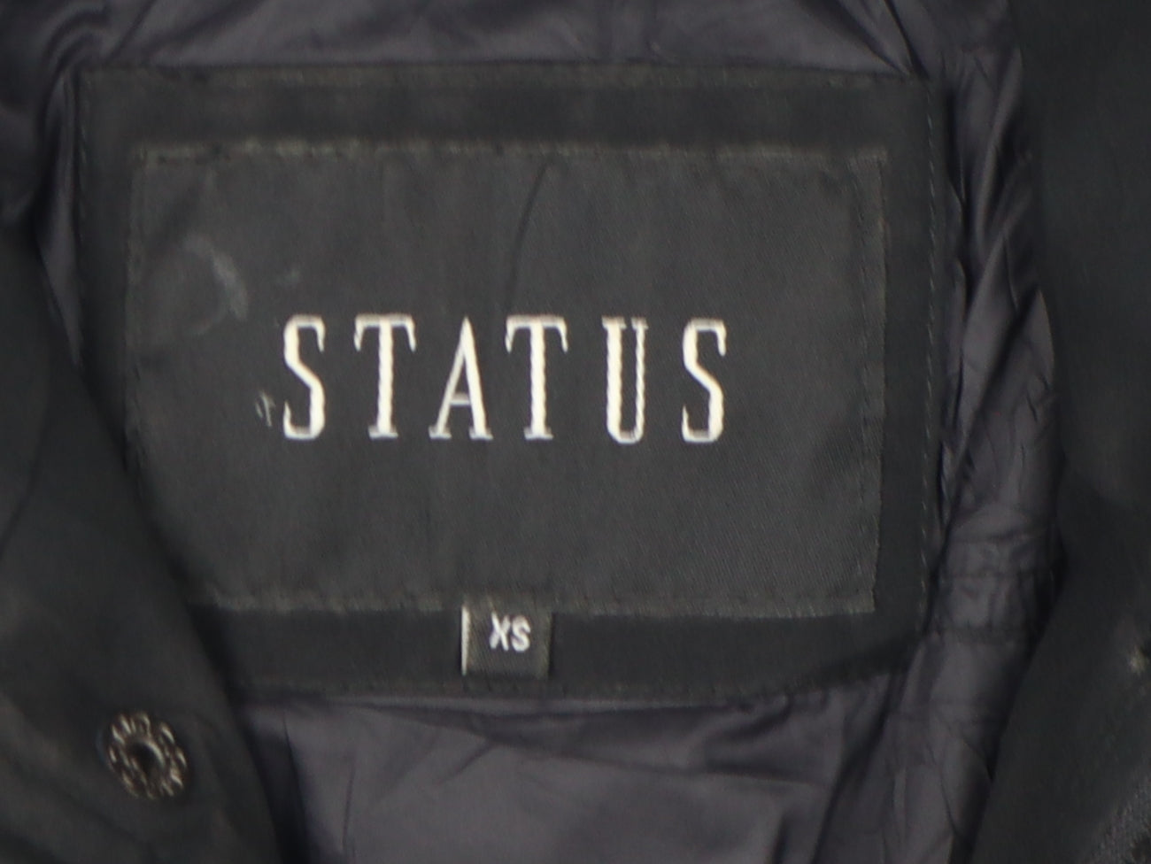 Mens UK Size XS Status Black Puffer Jacket