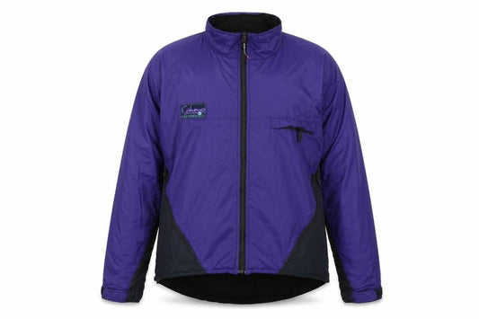 Front view of Galange unisex purple windbreaker jacket l