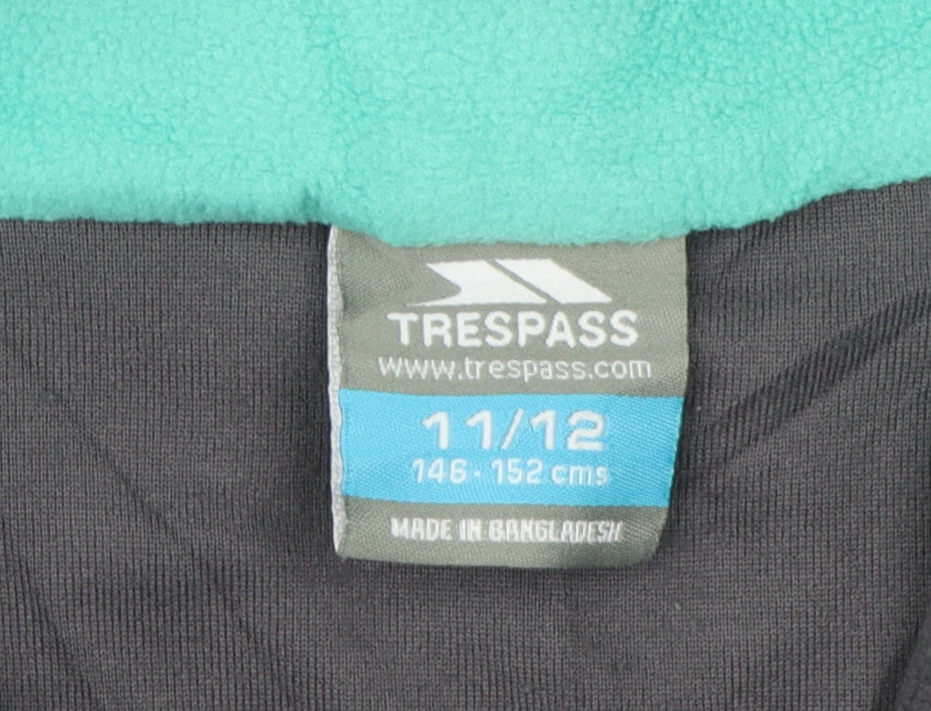 Trespass Boys Black Fleece 1/4 Zip Sweatshirt 11-12 Years