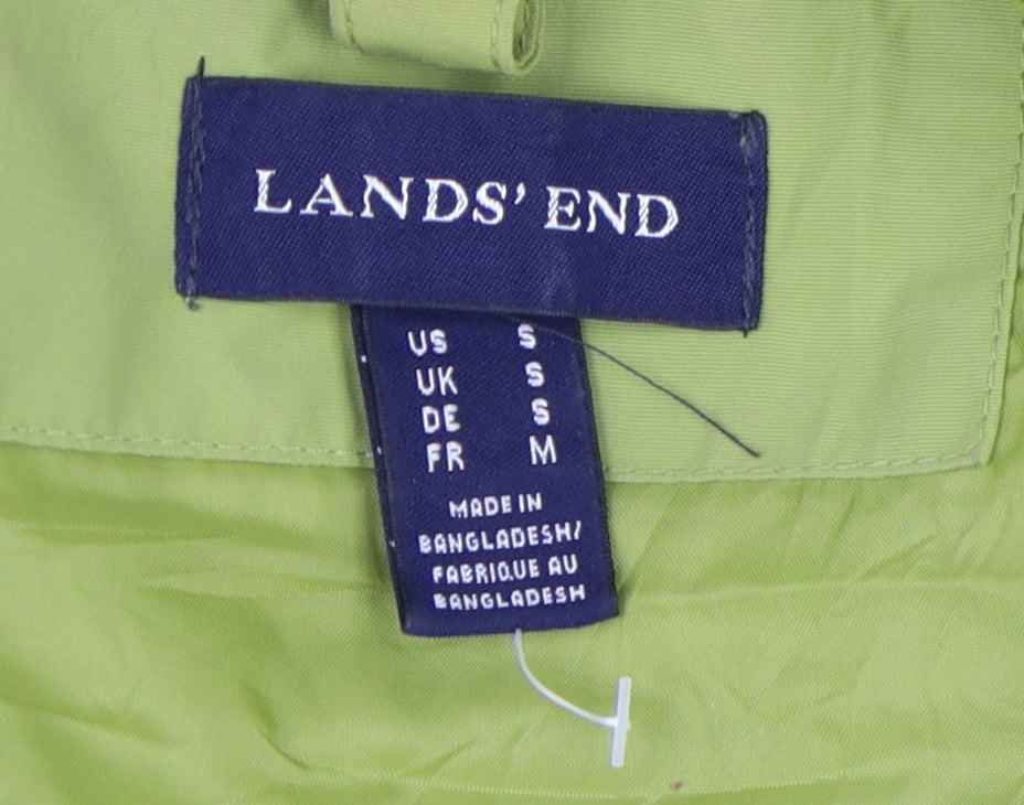 Mens UK Size S Lands' End Green Parka Coat