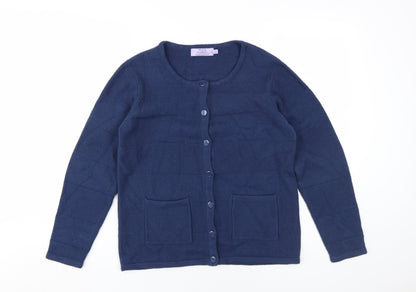 Womens UK Size S Honor Millburn Blue Cardigan Jumper