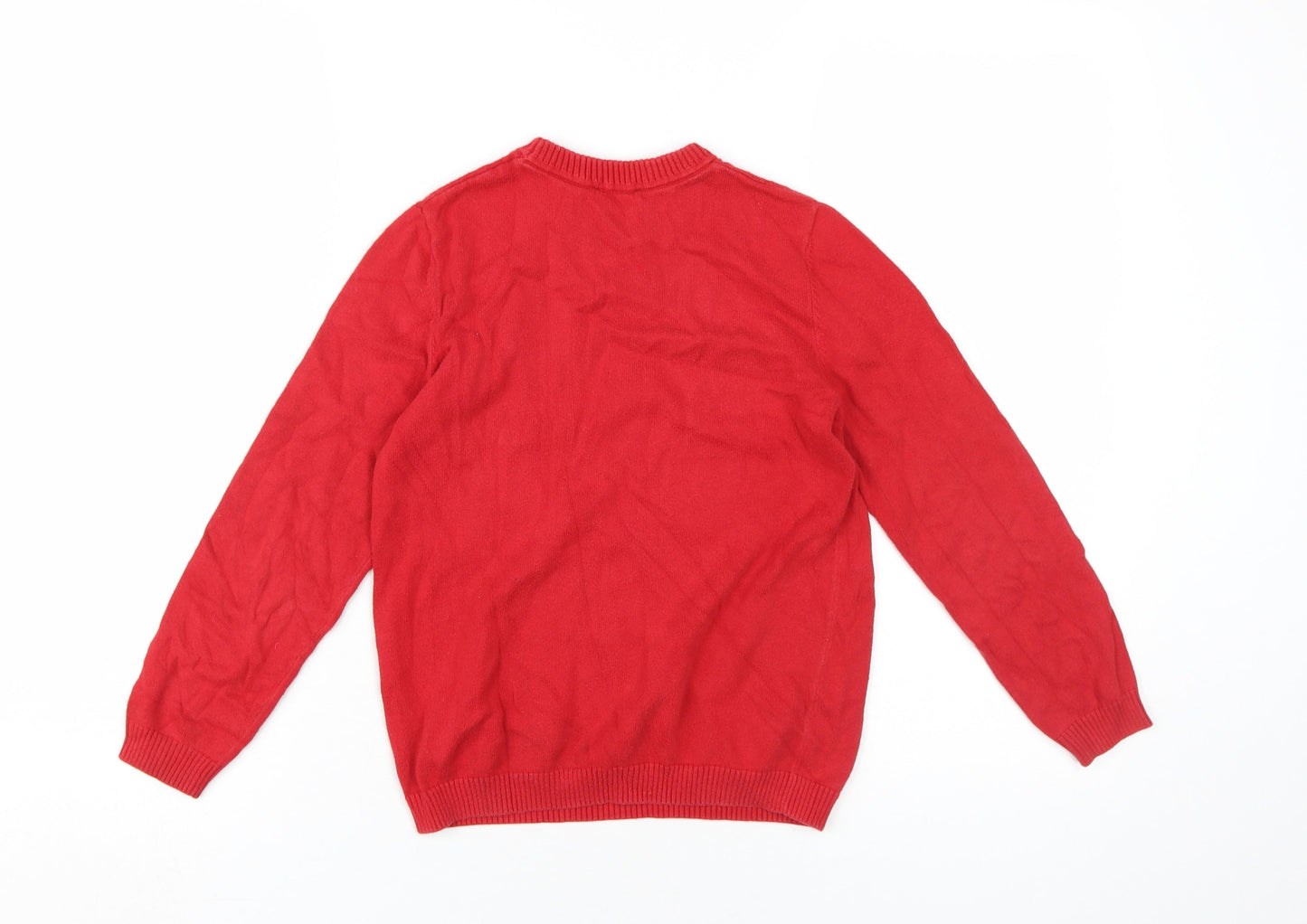 United Colors of Benetton Boys Red Cotton Pullover Jumper M