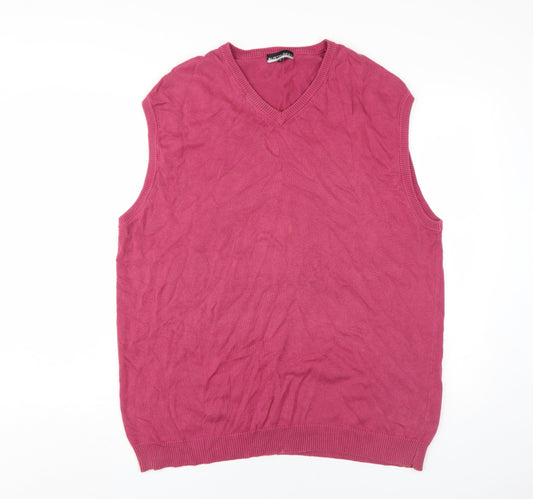 Austin Reed Men's Red XL Cotton Vest Sleeveless