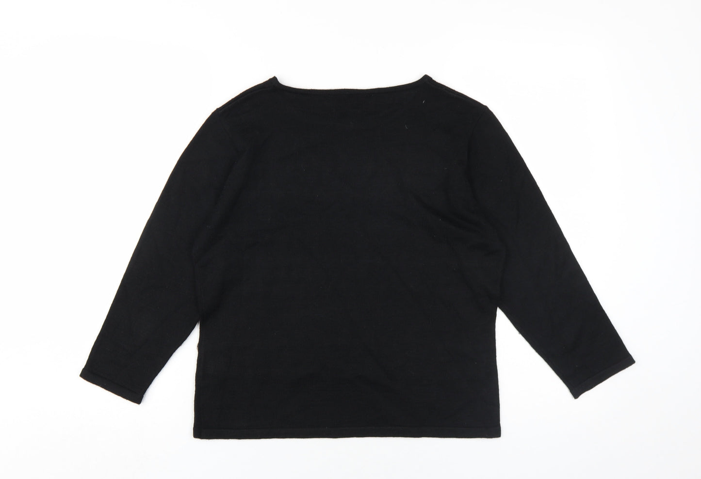 Womens UK Size 12 Viz-A-Viz Black Pullover Jumper