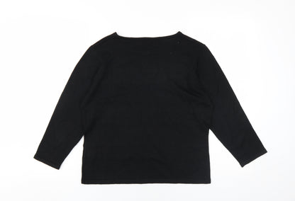 Womens UK Size 12 Viz-A-Viz Black Pullover Jumper
