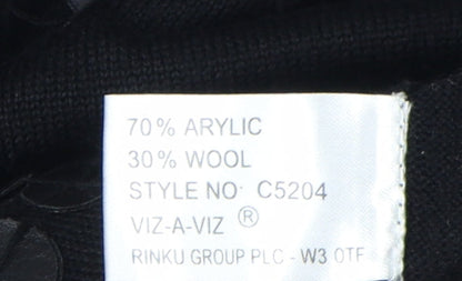 Womens UK Size 12 Viz-A-Viz Black Pullover Jumper