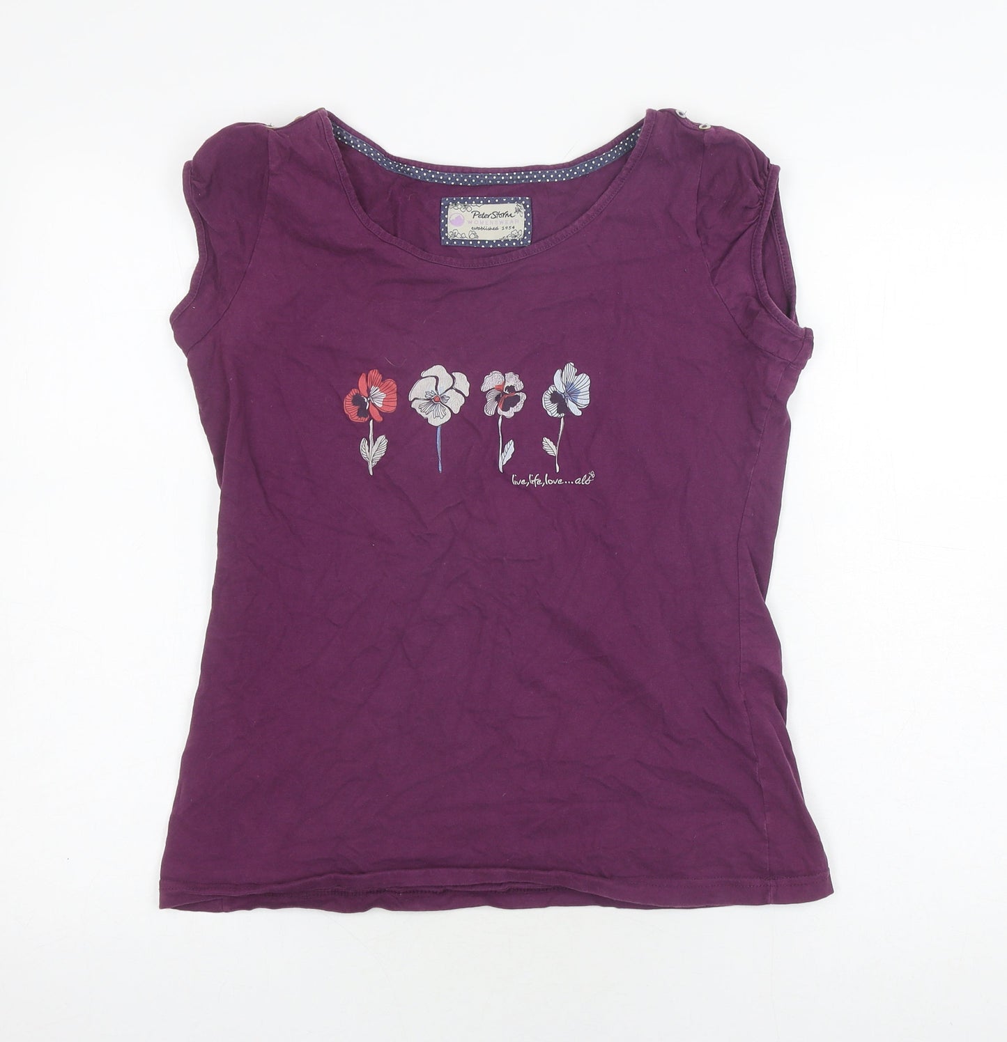 Peter Storm Women's Purple Floral Sleeveless Top Size 14