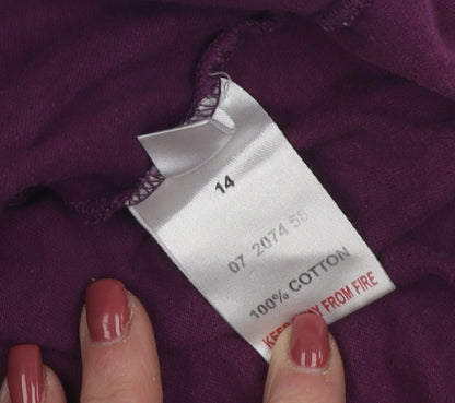 Peter Storm Women's Purple Floral Sleeveless Top Size 14