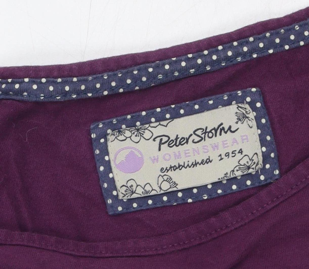 Peter Storm Women's Purple Floral Sleeveless Top Size 14