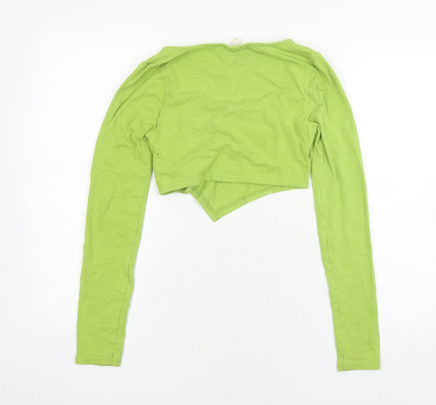 Womens UK Size S Urban Outfitters Green Cropped T-Shirt