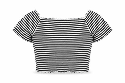 Womens UK Size 12 Monki Black Cropped T-Shirt