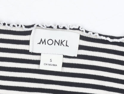 Womens UK Size 12 Monki Black Cropped T-Shirt