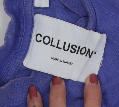 Collusion Unisex Purple XS Graphic T-Shirt