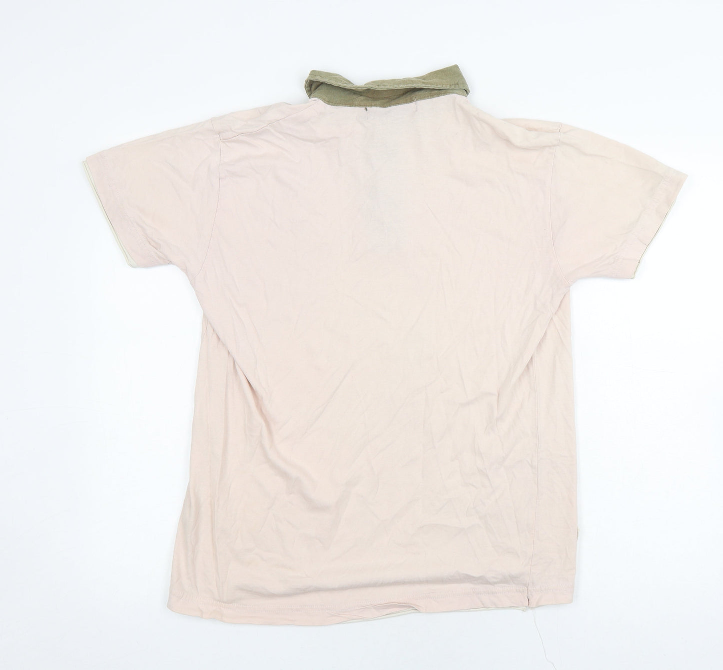 Urban Vintage Beige Argyle Polo M Unisex Cotton Casual